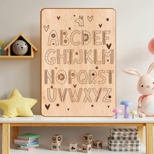 Puzzle alphabet Laser cut files Alphabet Puzzle for toddler Digital cut Files SVG, DXF, Ai Glowforge Digital Download