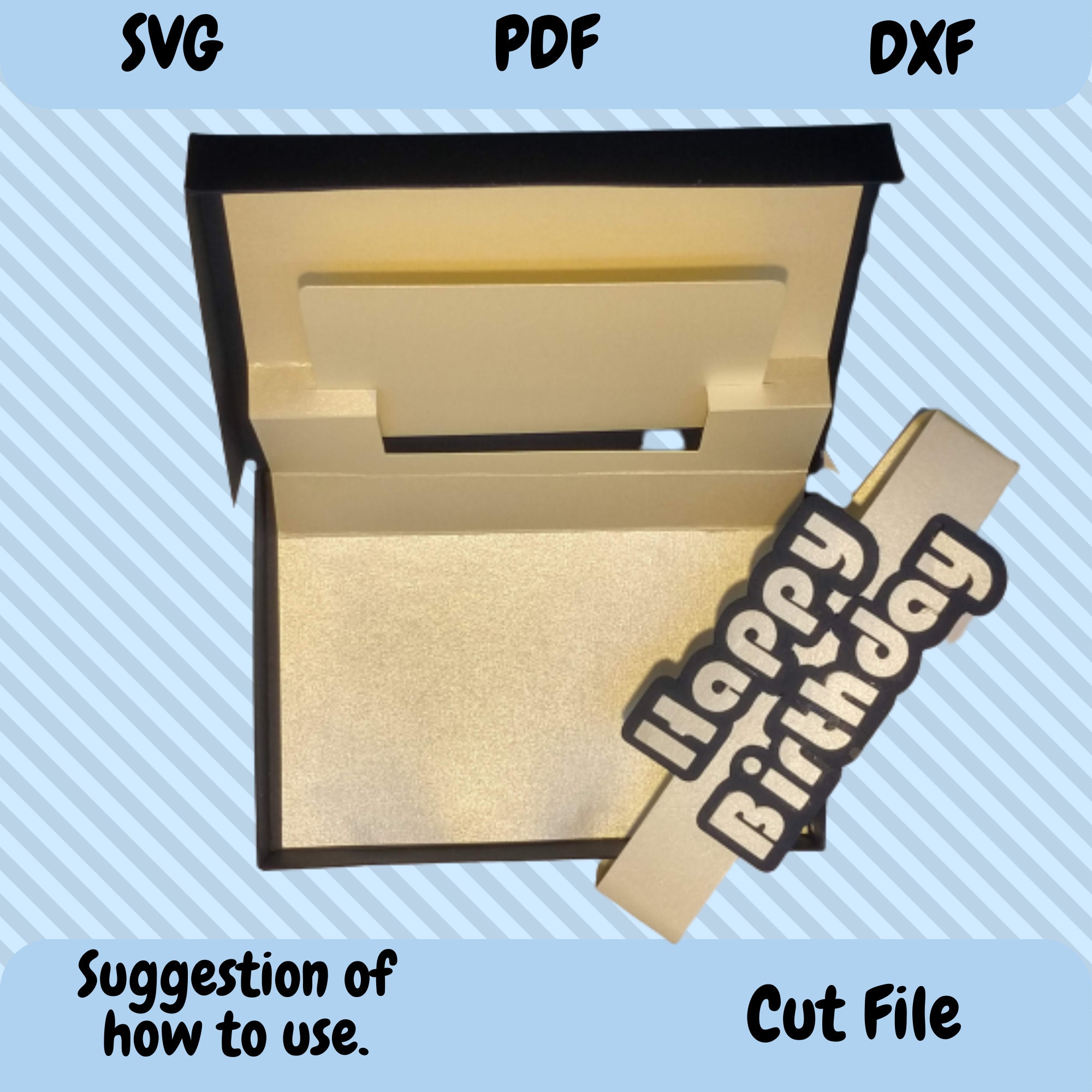 Gift Card Box svg Box svg Box Template svg svg Gift Box Etsy