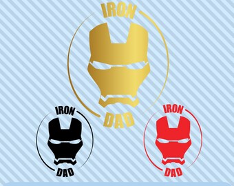 Iron Dad svg,Father Day Svg,Daddy Iron Man,Dad svg y png files for cricut,silhouette,tshirt svg,instant download,Printed or layered paper
