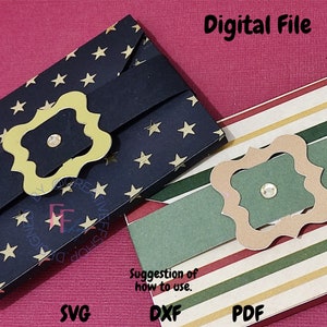 Weihnachtsgeschenkkartendatei, Weihnachtsgeschenkkartendatei, Weihnachtsgeschenkkartenhalter, SVG, PDF, DXF