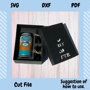 Vatertag Geschenk Box svg, Box Vorlage svg, Box svg, Bier Box svg, Rechteckige Box, Cricut, Silhouette, ScanNcut, Instant Download, dxf,pdf