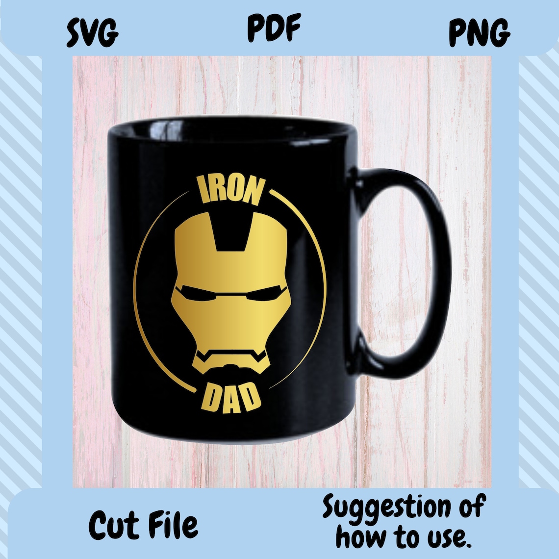 Iron Dad Svg,father Day Svg,daddy Iron Man,dad Svg and Png Files for Cricut,silhouette,tshirt ...