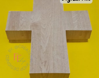 Caja cruzada SVG, caja religiosa SVG. Plantilla de caja svg, Cricut, Silueta, ScanNcut, Descarga instantánea