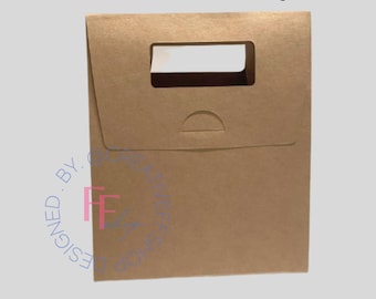 Plantilla de bolsa de papel rectangular, plantilla de bolsa de papel artesanal, SVG de bolsa de papel, Cricut, Silhouette, ScanNcut, descarga instantánea