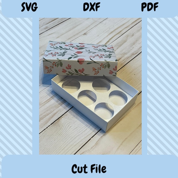 Folding rectangular box, no glue needed, Box svg, Bombom Box svg, Cricut, Silhouette, ScanNcut, Instant Download, dxf, pdf, digital files