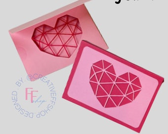 Titular de la tarjeta de regalo de San Valentín, svg, pdf, Silhouette, Cricut, archivos digitales. descarga instantánea
