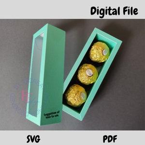 Scatola regalo con finestra, Download istantaneo, Modello scatola Cricut, Scatola rettangolare con finestra, Scatola regalo, Scatola espositiva, SVG, PDF