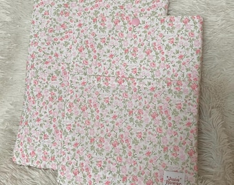 Book Sleeve | Snap Closure | Book Cover Cozy | Flower Book Pouch |Padded Protector |Kindle Sleeve |Book Lovers Gift | Cottage Pink Floral