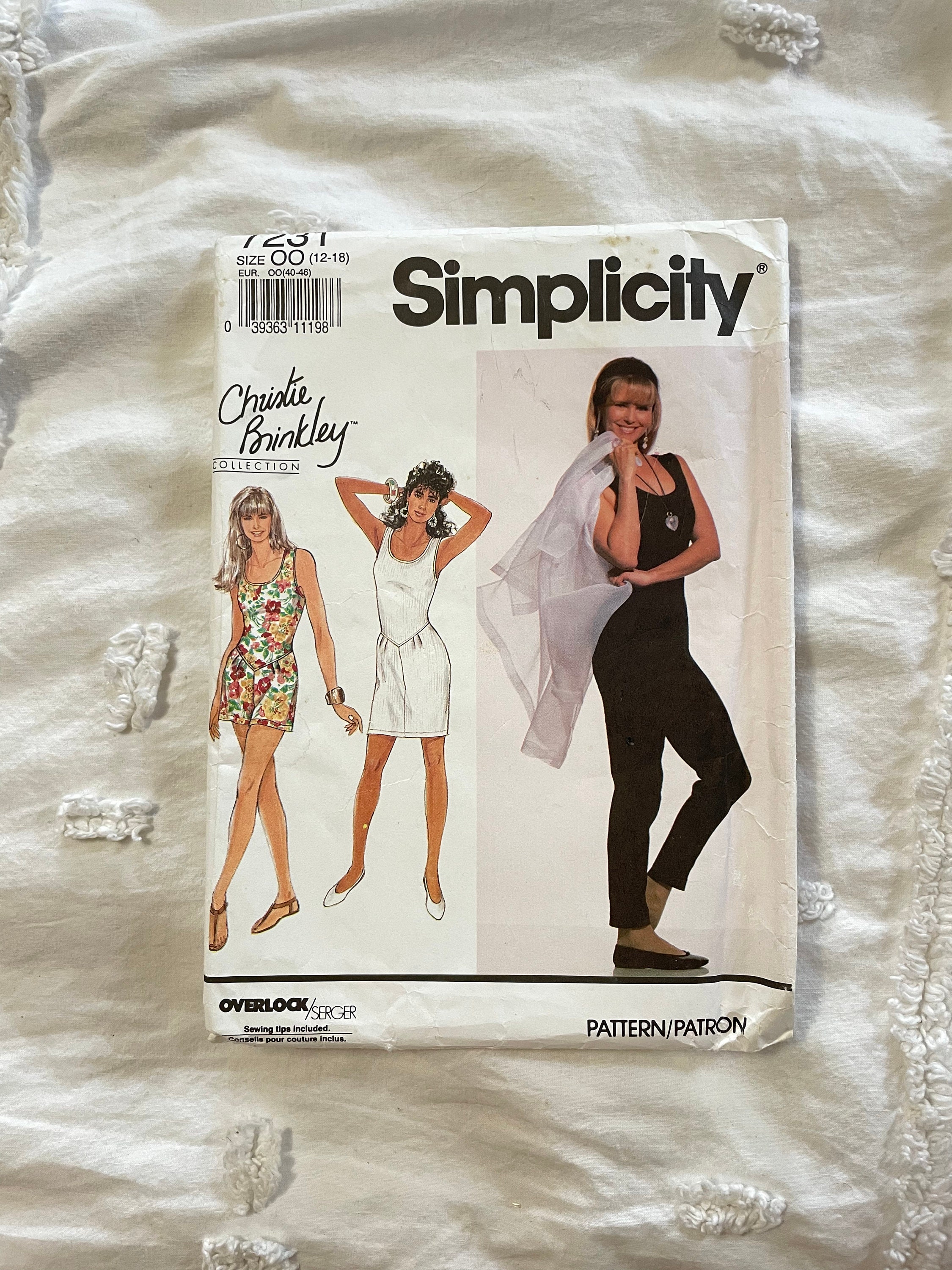 Simplicity 7231 Christie Brinkley Very Fitted Jumpsuit and - Etsy