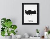 Turkey Map Wall Art - Framed Wall Art - Country Wall Art - Home Decor - Poster - Fashion Decor