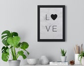 Marble Love Wall Art - Framed Wall Art - Home Decor - Poster - Fashion Decor