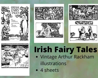 Printable Scrapbook Paper Good Luck Clipart Irish Fairy Tales Digital Papers Orange Green Backgrounds Pattern White Green