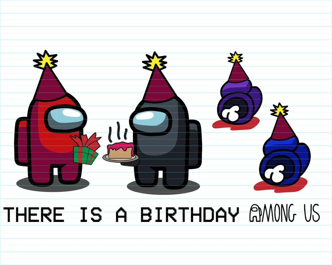 Among Us Birthday SVG Bundle Among Us Birthday SVG Among Us Etsy