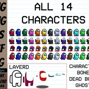 Entre nós personagem SVG, pacote SVG entre nós, camisa SVG entre nós, chapéus de animais de estimação entre nós, impostor Svg, companheiro de tripulação entre nós, adesivo entre nós