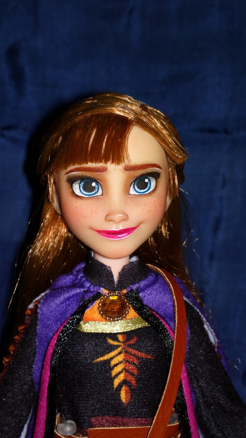 OOAK Frozen 2 Anna Art Doll With Movie Accurate Face repaint Etsy