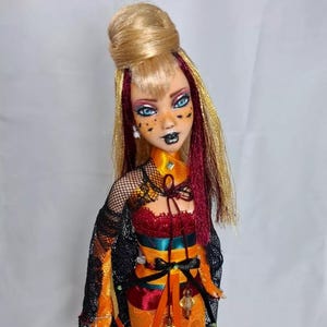 OOAK Barbie repaint, Dark Halloween Fortune Teller Witch Sorceress