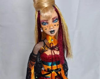 OOAK Barbie repaint, Dark Halloween Fortune Teller Witch Sorceress