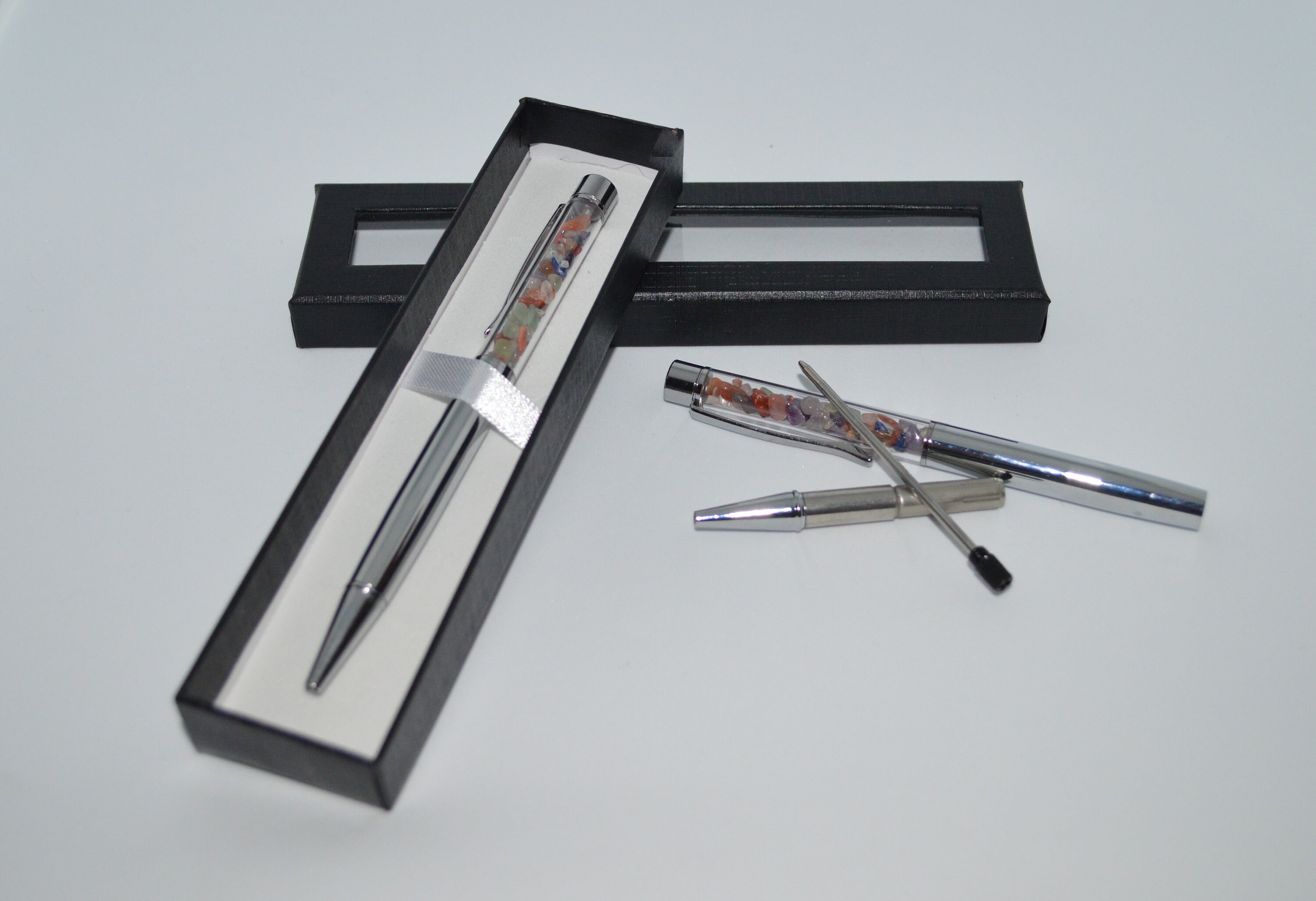 Crystal gemstone Pen natural crystal gemstone pen Chakra Pen Etsy