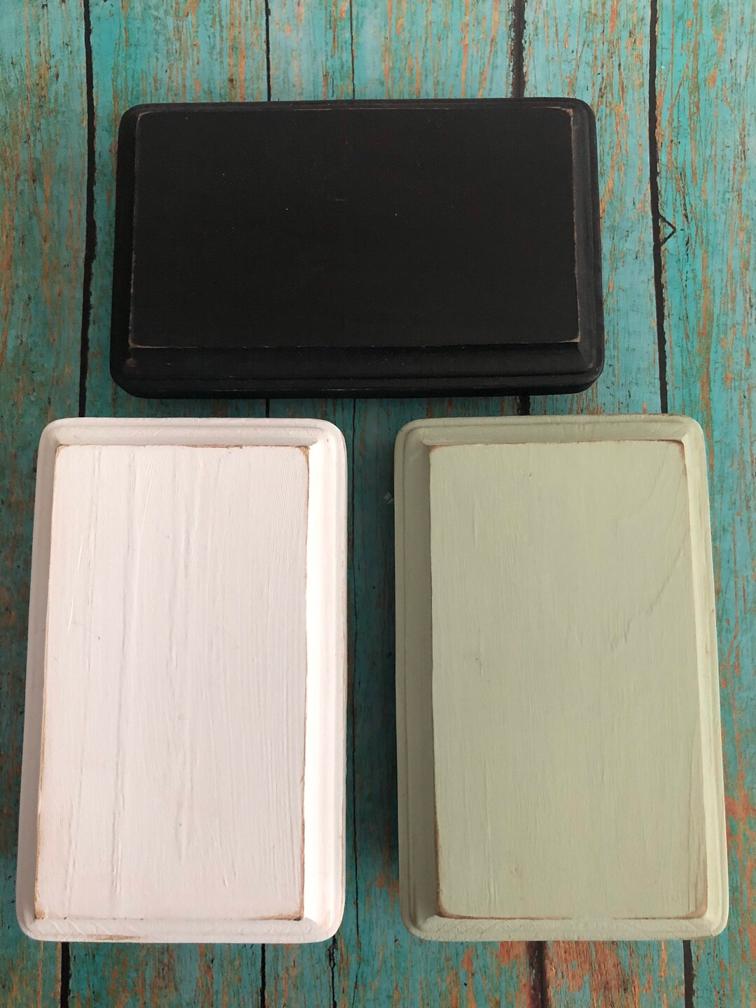 Farmhouse Style Distressed Mini Rectangle Wood Riser - Etsy