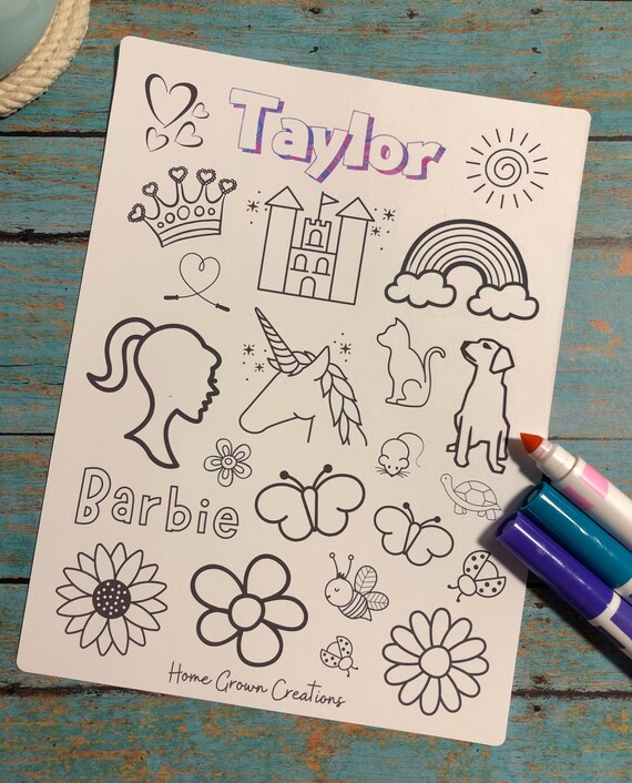 Customized Color Your Own Stickers for Kids: Coloring | Etsy