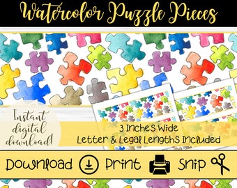 Printable Bulletin Board Border for Teachers Classroom Boards and Displays, Autism Awareness Month Decor, DIY Party Sign and Banner Trim