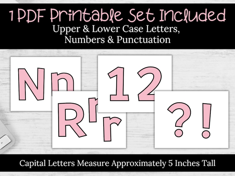 Ballet Pink Printable Bulletin Board Letters | 5 Inch (digital Download ...