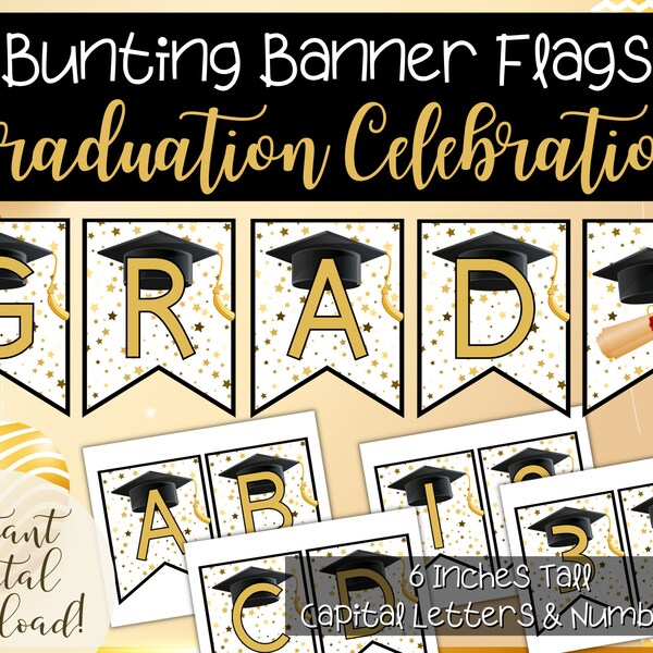 Personalised Graduation Bunting Banner - Customizable Party Decoration