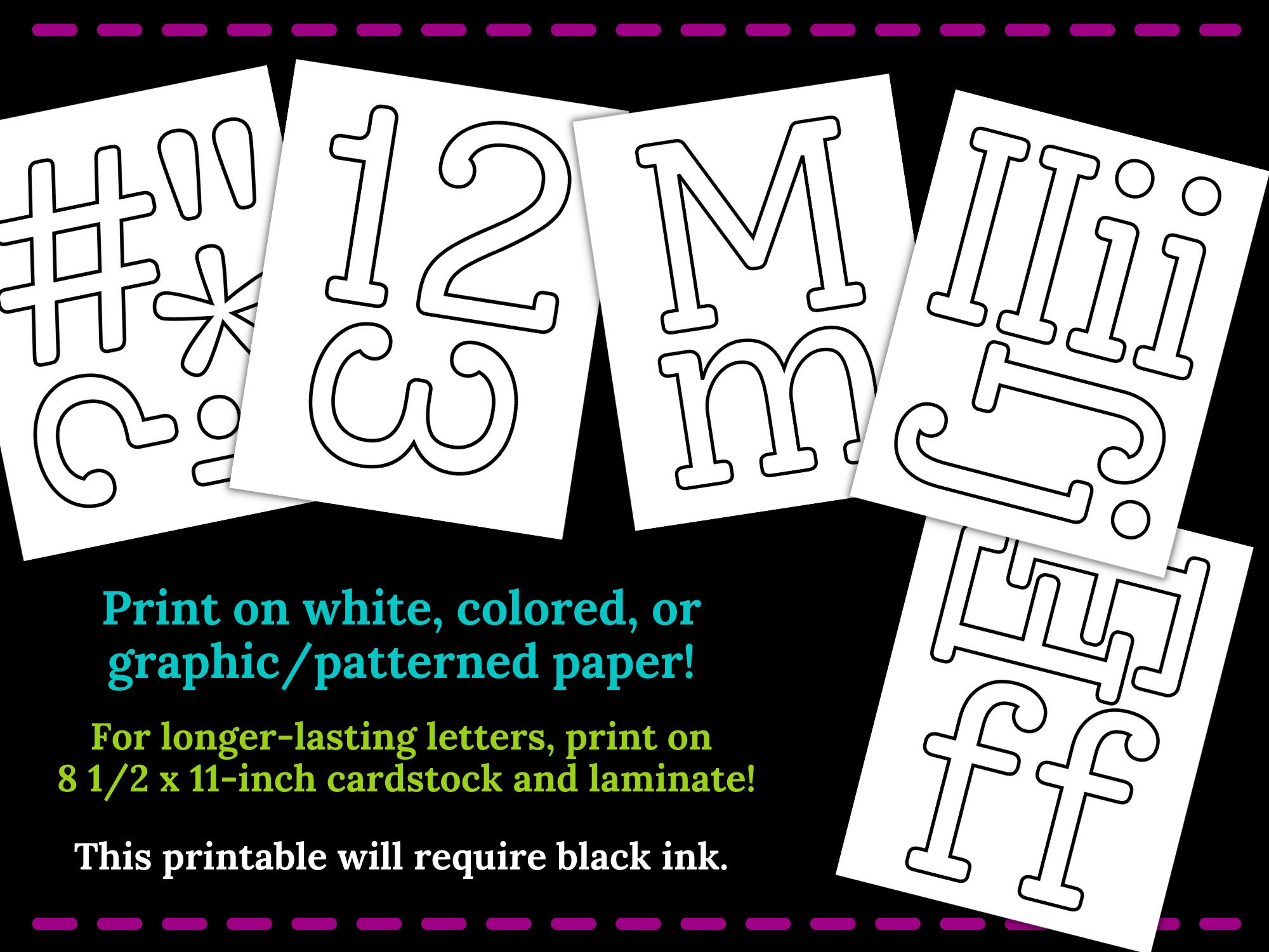 Printable Bulletin Board Letters for Teacher's Classroom - Etsy