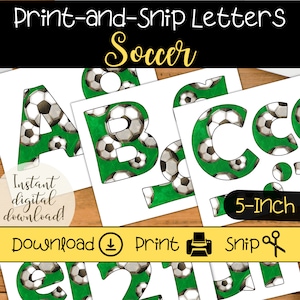 Cartas del tablón de anuncios de fútbol / Conjunto de cartas de pelota de fútbol imprimibles para maestros / Signo de fiesta temática deportiva / Estandarte atlético / Decoración de fútbol