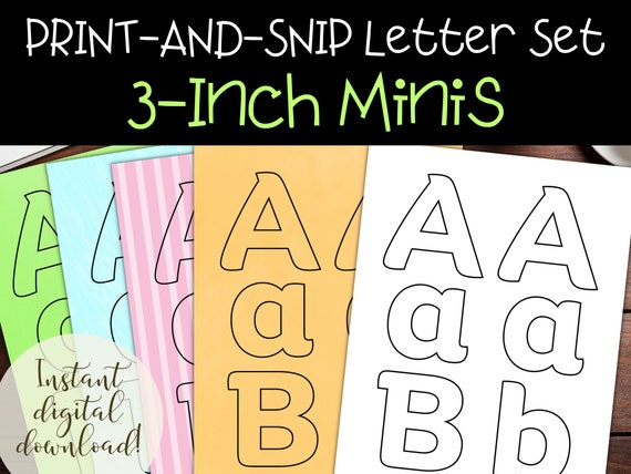 Bubble Letters Alphabet, Printable Bulletin Board Letters