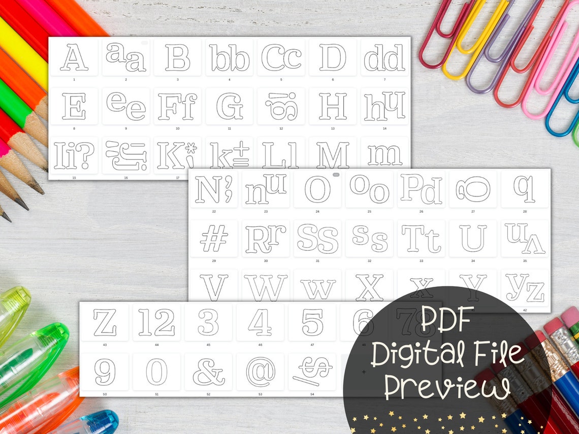6 Inch Printable Bulletin Board Letters: Classroom Decor (PDF) - Etsy