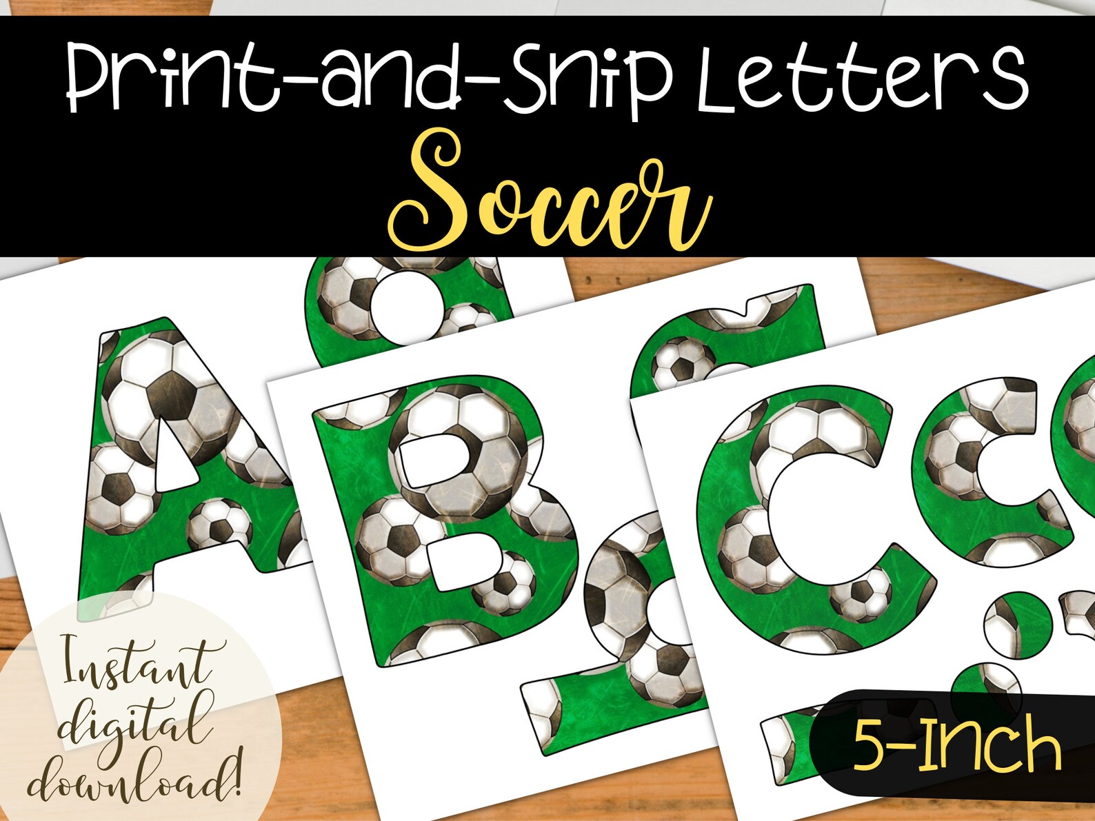 Printable Soccer Ball Themed Class Bulletin Board Or Party Etsy