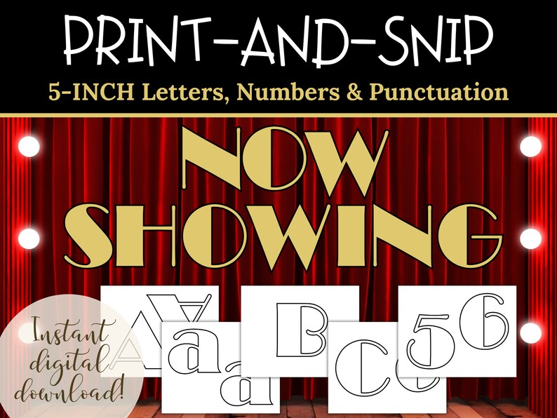 Printable Block Font Letters, 5 Inch, Classroom Display (PDF Pattern ...