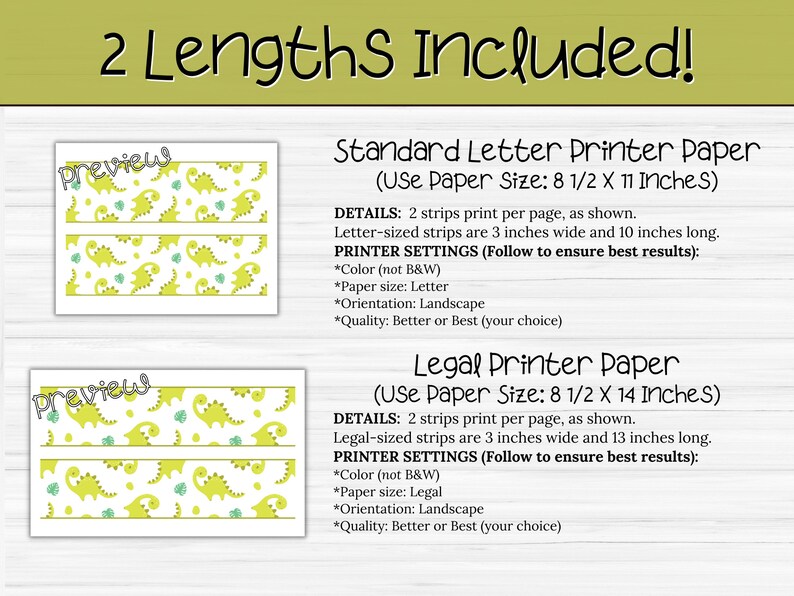 Green Dinosaur Bulletin Board Border Printable Trim for Etsy