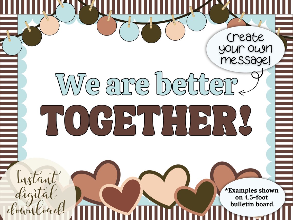 Diversity Bulletin Board Kit | Printable Classroom Decor (digital ...