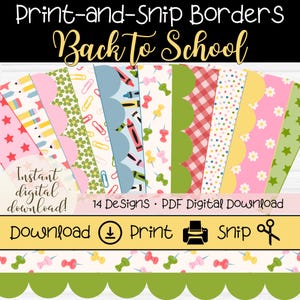 Bulletin Board Borders | Back to School Classroom Decor (PDF Download)