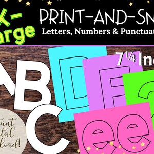 Extra Large Bulletin Board Letters | Printable Letter Outlines for ...
