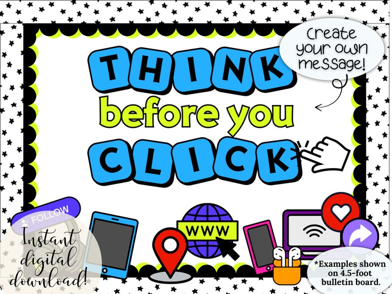 Tech Expectations Bulletin Board Kit | Digital Citizenship (digital ...