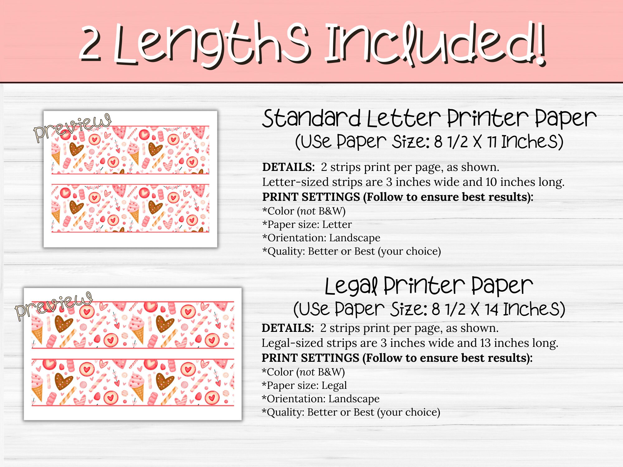 Valentine's Day Bulletin Board Border: Hearts & Candy Treats (digital ...