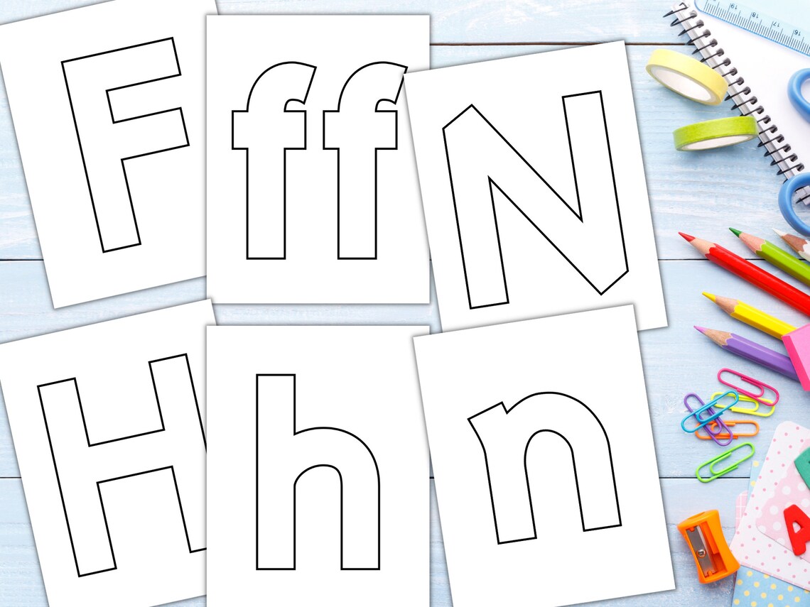 Extra Large Bulletin Board Letters Printable Letter Outlines Etsy