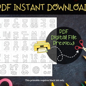 Bulletin Board Letters | Printable Alphabet Letters | Black Outlined ...