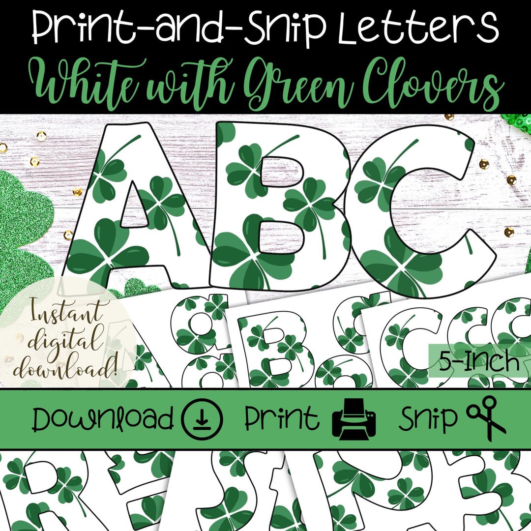 St. Patrick's Day Letter Set | March Bulletin Board Idea | Printable ...