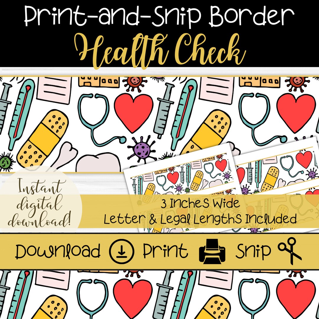 Health Themed Bulletin Board Border School Nurse Bulletin Board Heart