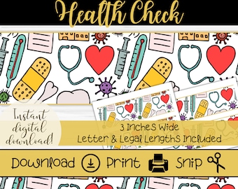 Health Themed Bulletin Board Border | School Nurse Bulletin Board | Heart Healthy | Safety First Board Theme | Printable Trim for Teachers