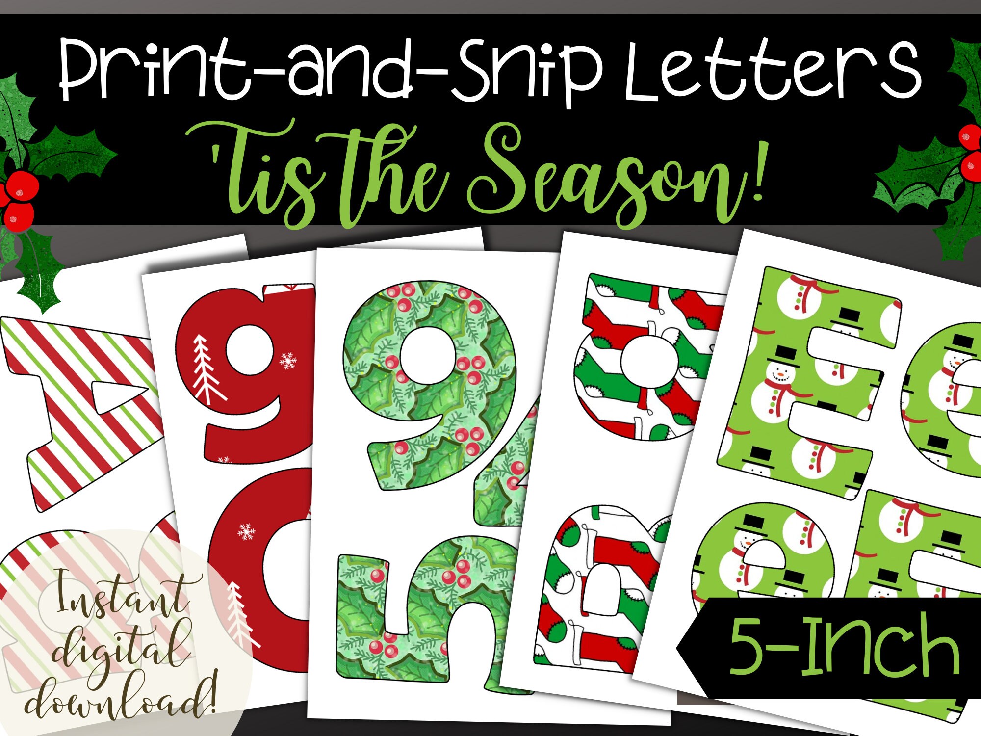 Christmas Holiday Themed Printable Letters for Festive Classroom Bulletin Boards, DIY Party Banners, and Signs, Red and Green Decorations - Etsy christmas-holiday-themed-printable-letters-for-festive-classroom-bulletin-boards-diy-party-banners-and-signs-red-and-green-decorations-etsy