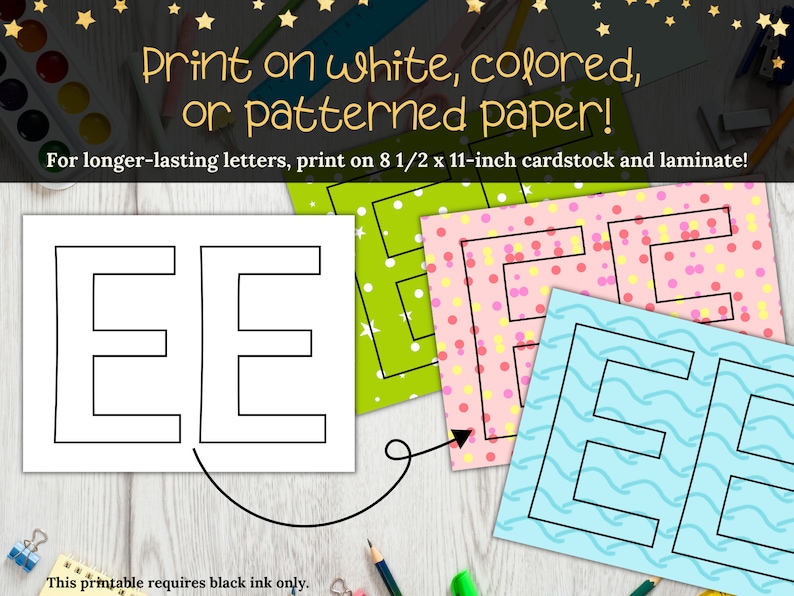 Big Printable Bulletin Board Letters for Teacher's - Etsy