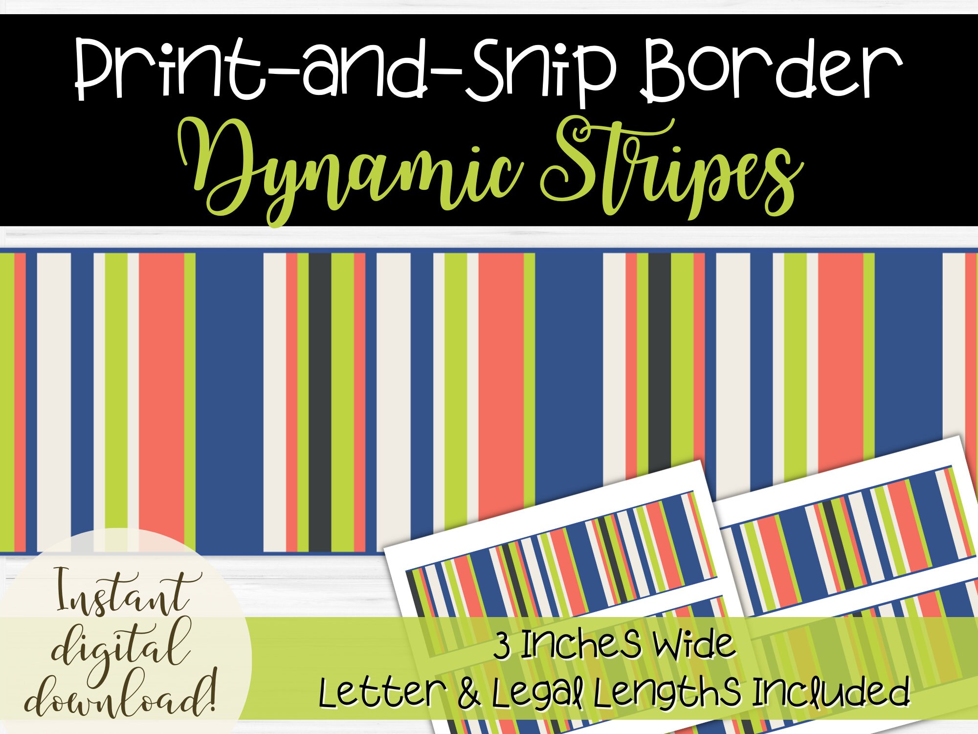 Printable Bulletin Board Border for Classroom Teachers, DIY Signs and