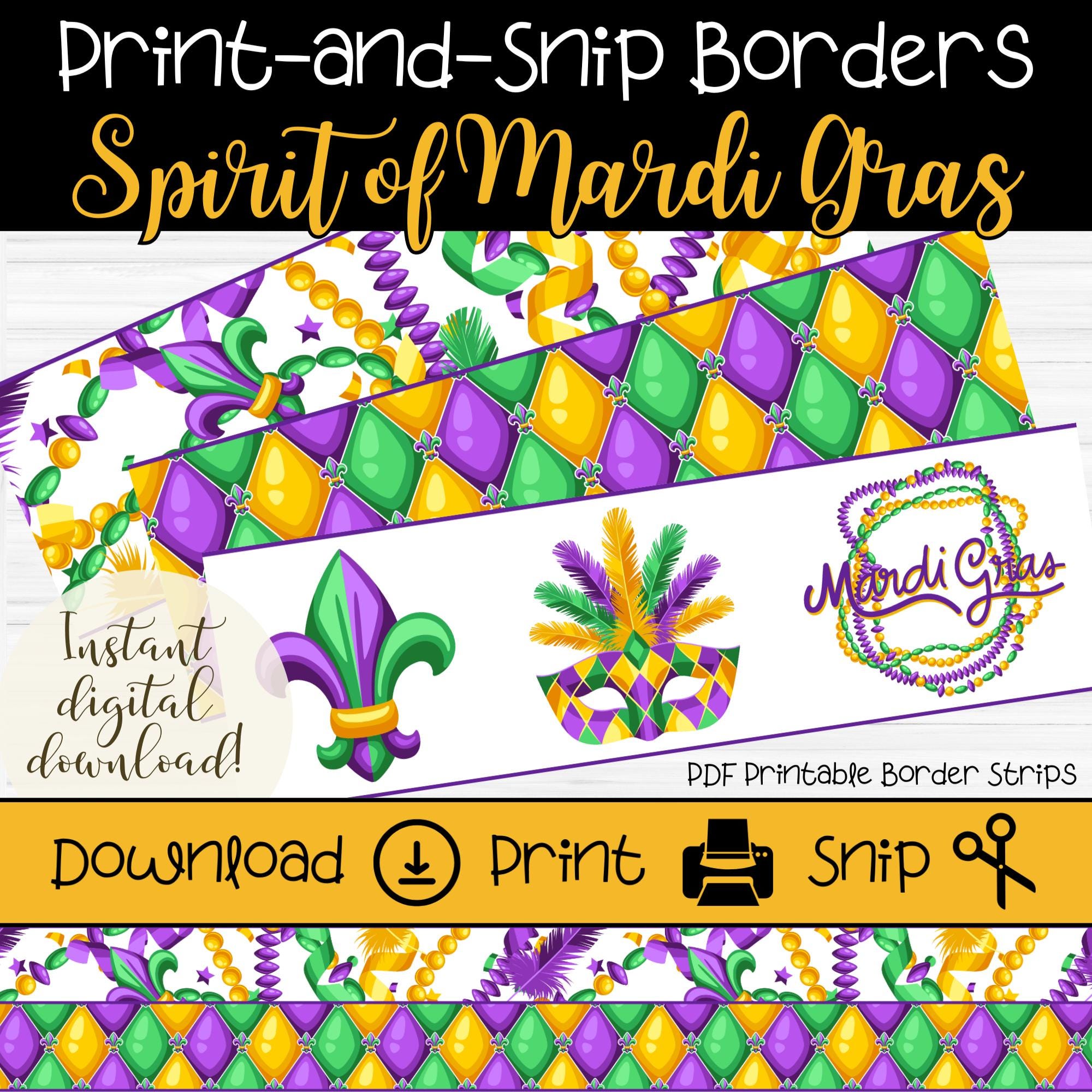 Mardi Gras Bulletin Board Border | Printable Fat Tuesday Trim | Festive Purple, Green & Gold | Party Beads and Masks | Classroom Party Decor - Etsy mardi-gras-bulletin-board-border-printable-fat-tuesday-trim-festive-purple-green-gold-party-beads-and-masks-classroom-party-decor-etsy