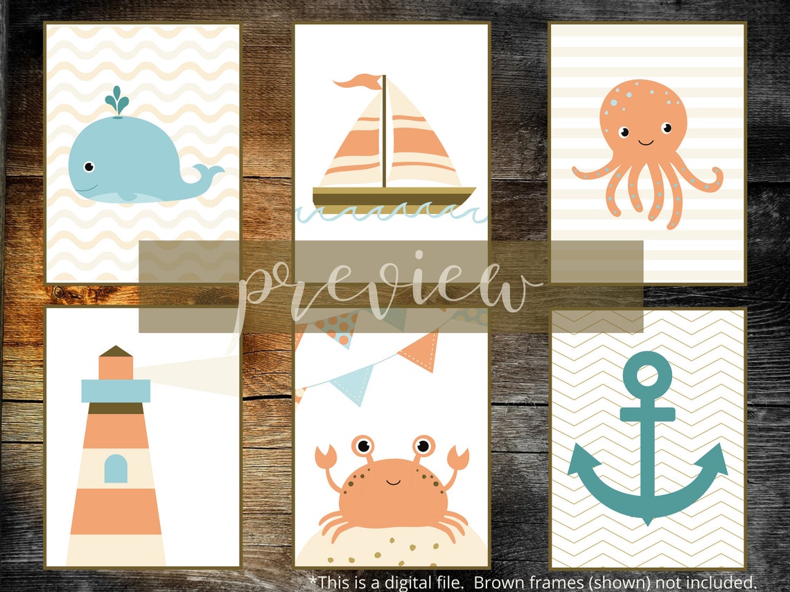 Nautical Prints Nursery Nautical Theme Little Boy Sailboat - Etsy