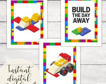 Building Blocks Prints: Primary Colors Kids Room Art (Digital Download)